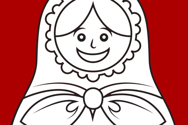 Matroyshka doll coloring page Matroyshka doll coloring page